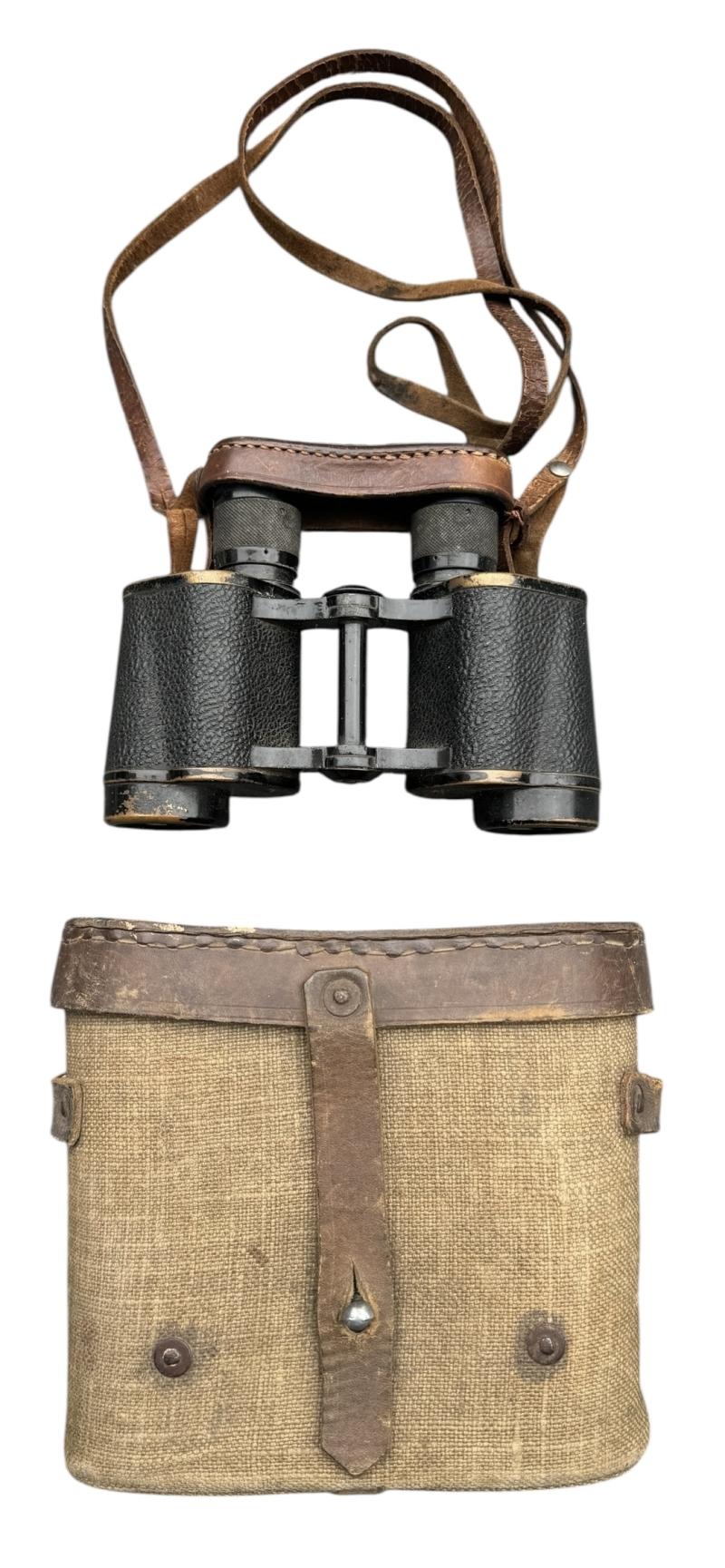 Soviet WW2 6x30 Binoculars in Pouch