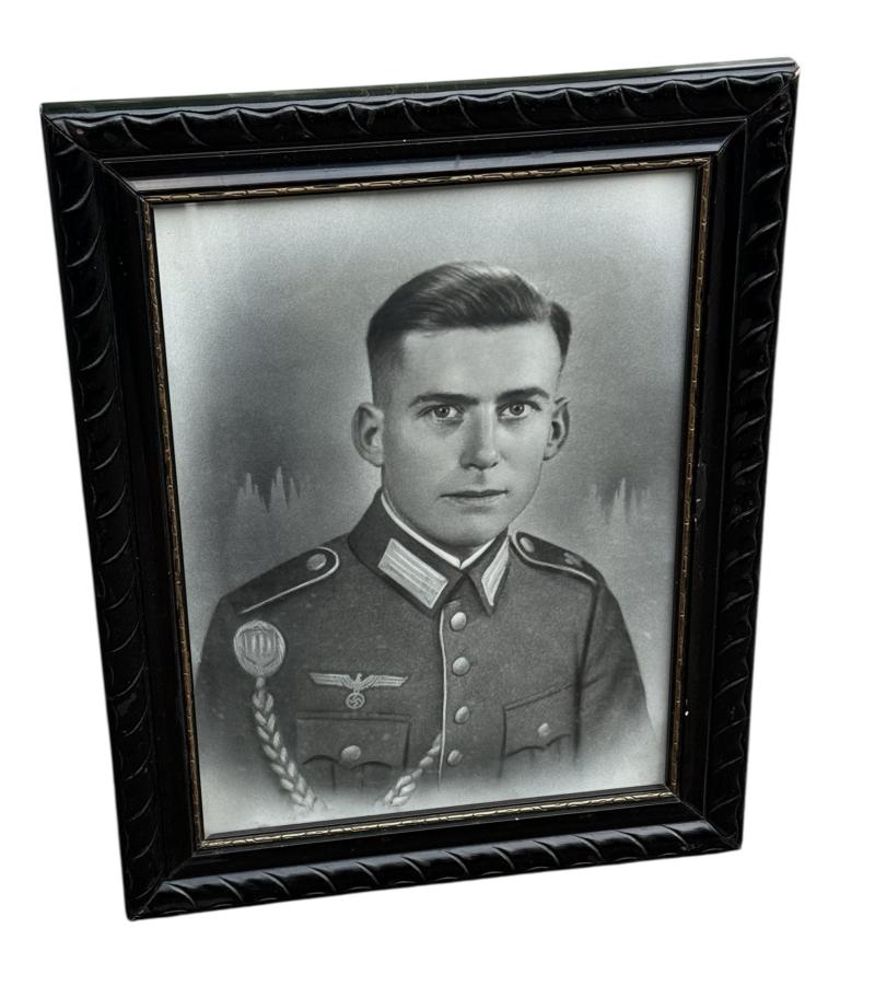 Framed Wehrmacht Portrait Photograph