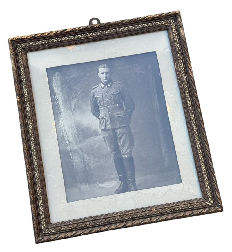 Framed WaffenSS Polizei Soldiers Portrait Photograph