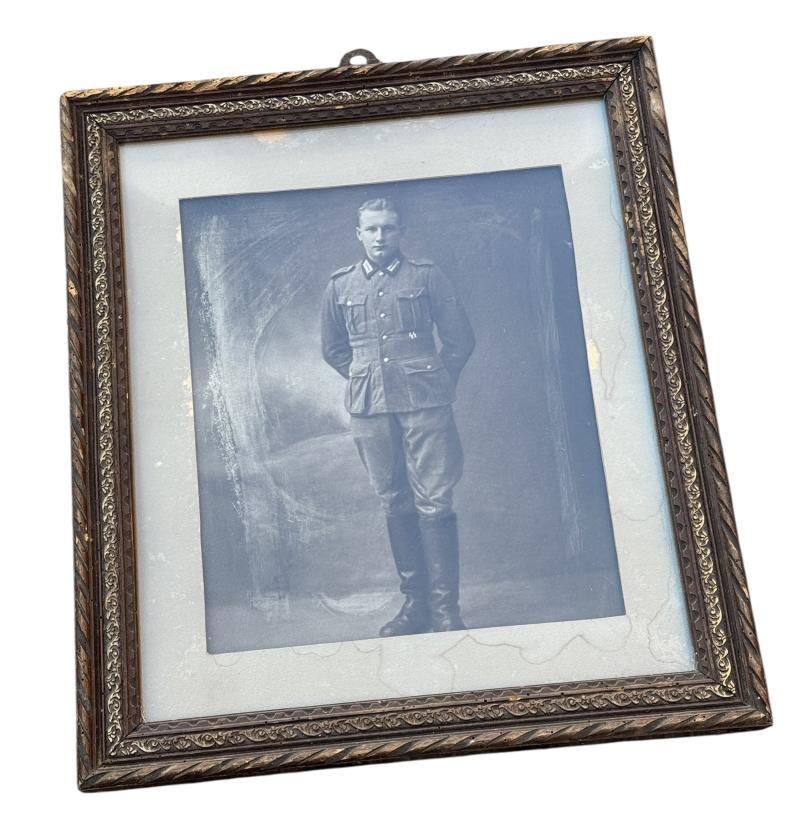 Framed WaffenSS Polizei Soldiers Portrait Photograph