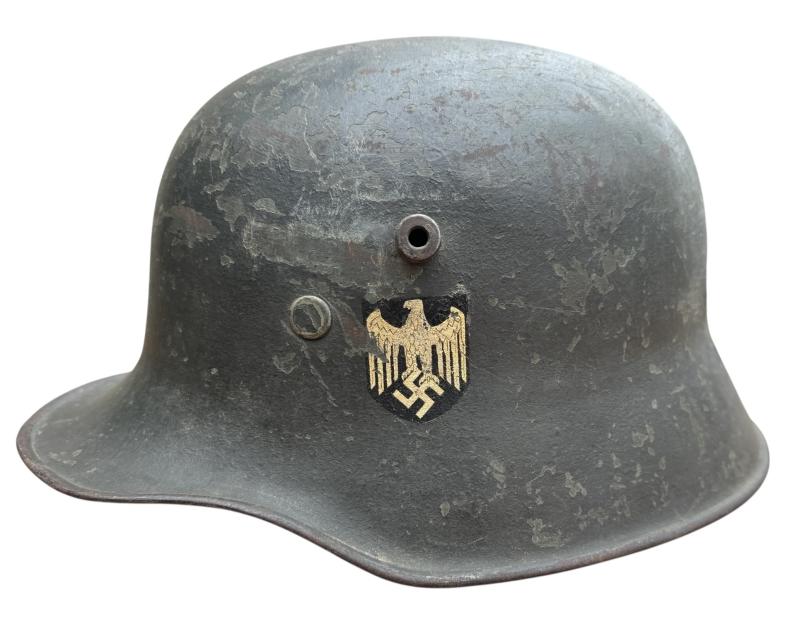 Rare re-issued M16/18 Wehrmacht Helmet SD with M25/27 liner