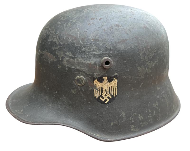 Rare re-issued M16/18 Wehrmacht Helmet SD with M25/27 liner
