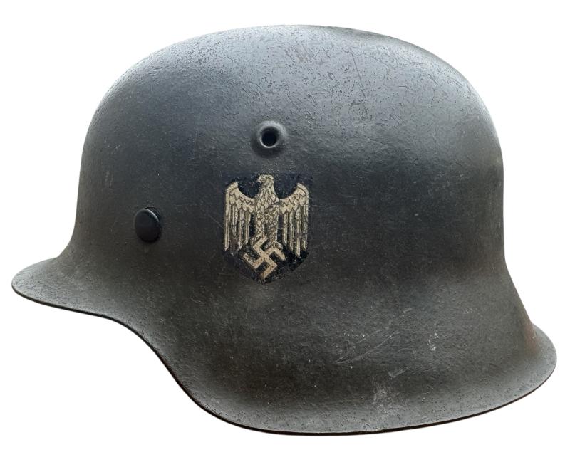 Nice used Wehrmacht M42 SD helmet.