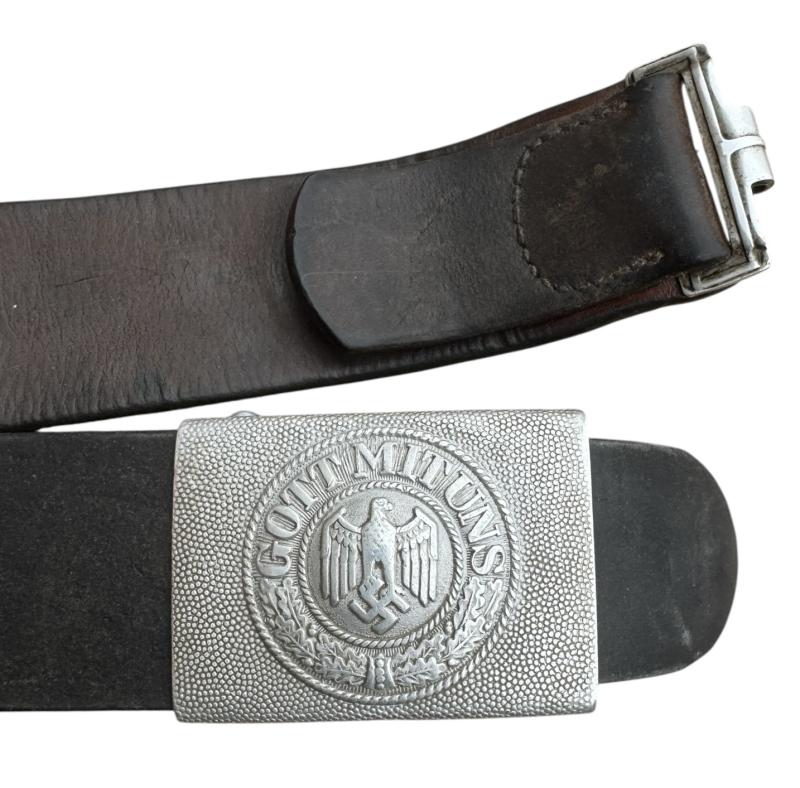 Wehrmacht Belt with Aluminium Belt Buckle with Tab