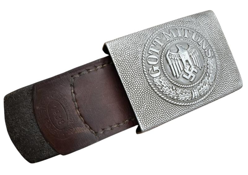 Wehrmacht Belt with Aluminium Belt Buckle with Tab