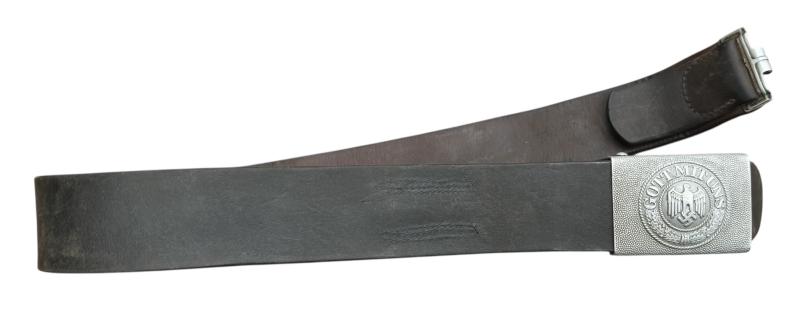 Wehrmacht Belt with Aluminium Belt Buckle with Tab