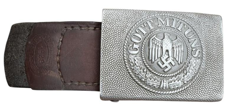 Wehrmacht Belt with Aluminium Belt Buckle with Tab
