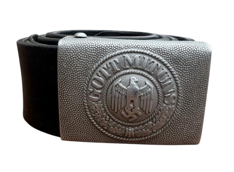 Wehrmacht Belt with Aluminium Belt Buckle with Tab