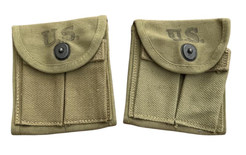 2 US WW2 Cal. 30 M1 Magazine Pouches
