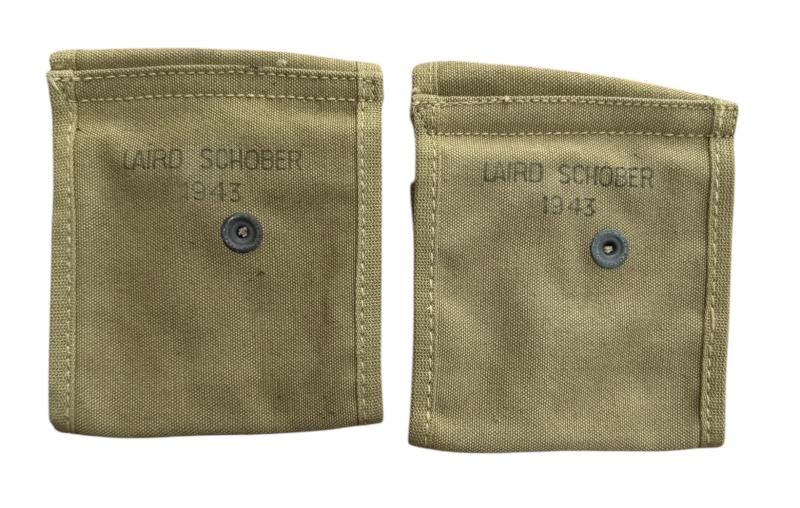 2 US WW2 Cal. 30 M1 Magazine Pouches