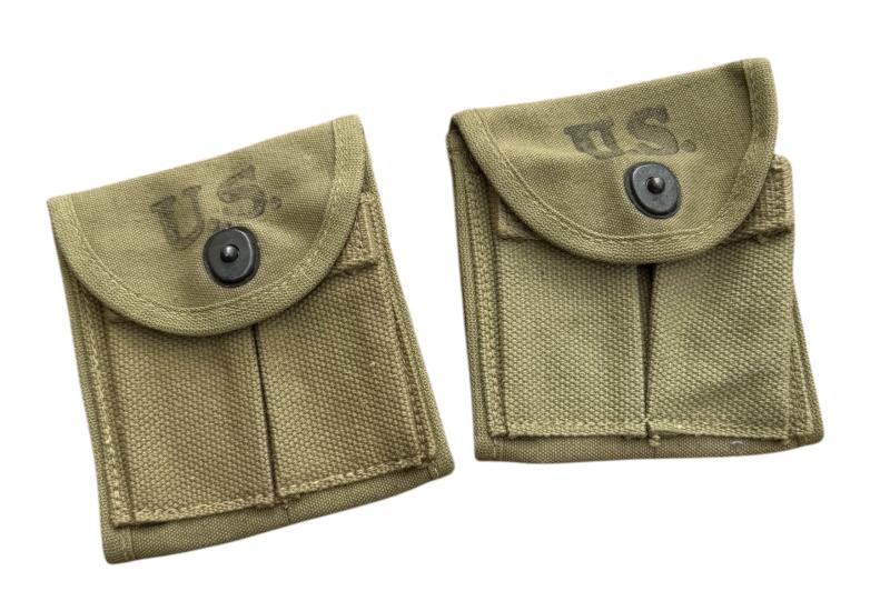 2 US WW2 Cal. 30 M1 Magazine Pouches