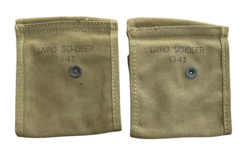 2 US WW2 Cal. 30 M1 Magazine Pouches