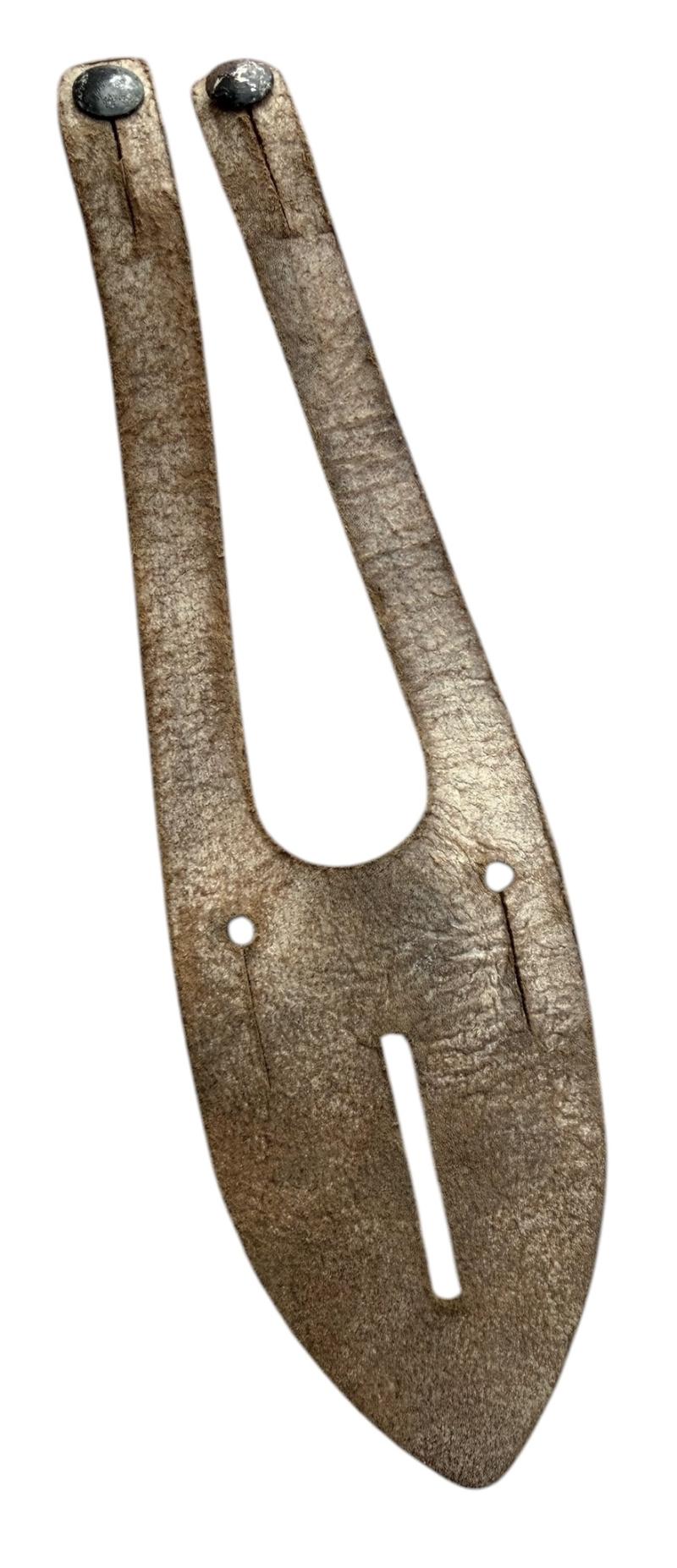 Wehrmacht Binoculars leather button attachment piece.