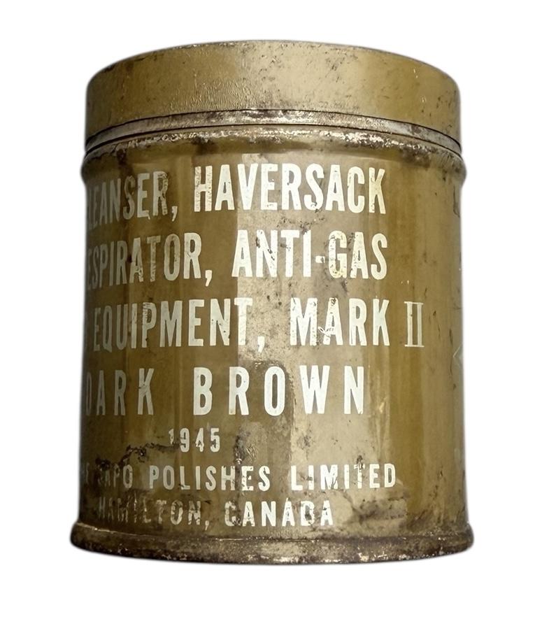 Canadian WW2 metal can Respirator Anti Gas