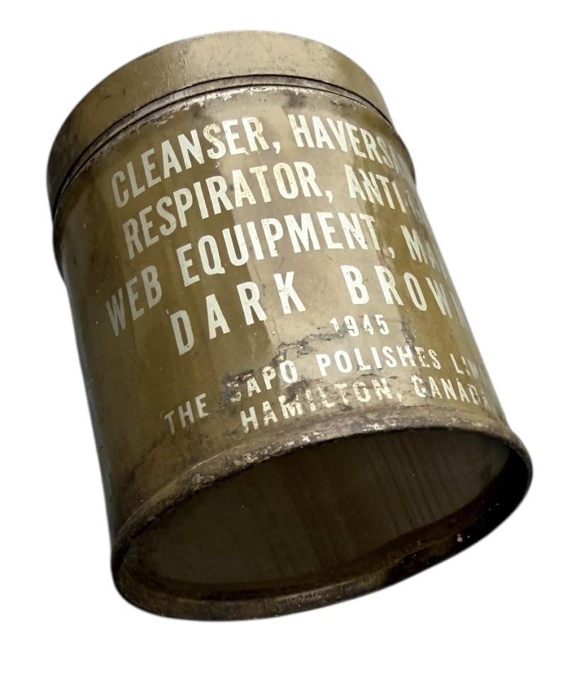 Canadian WW2 metal can Respirator Anti Gas