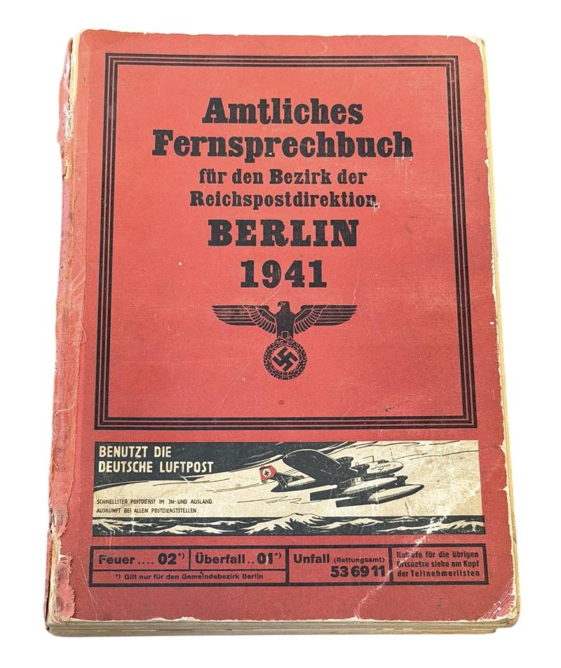 Third Reich Telephone Book for Officials Berlin 1941