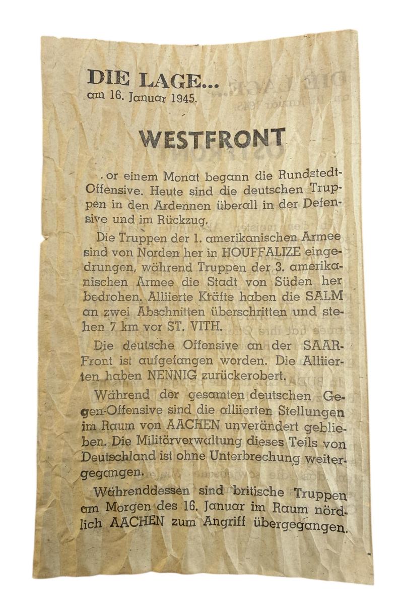 Allied Artillery shell Flyer West-East Front