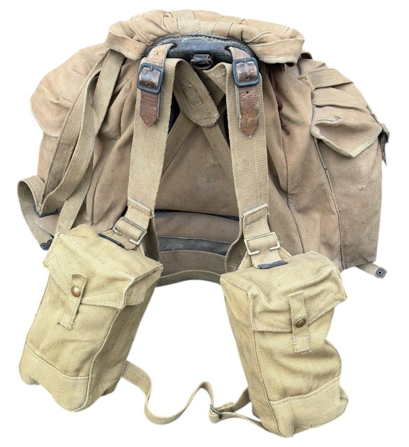 British WW2 Commando/Airborne Bergen Backpack with Brengun Magazine Pouches