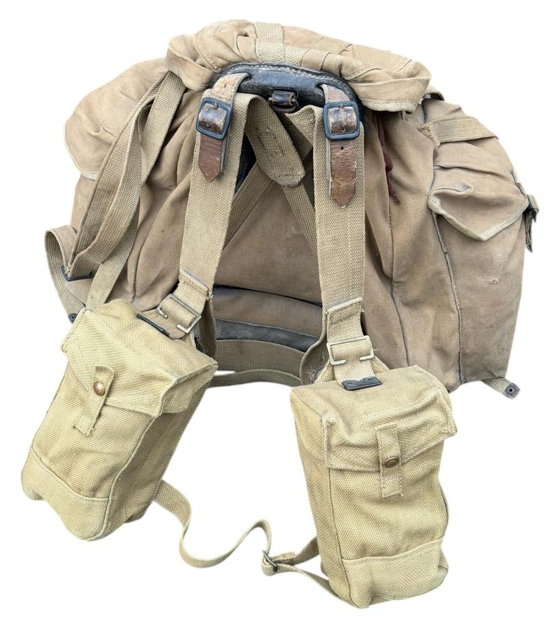 British WW2 Commando/Airborne Bergen Backpack with Brengun Magazine Pouches