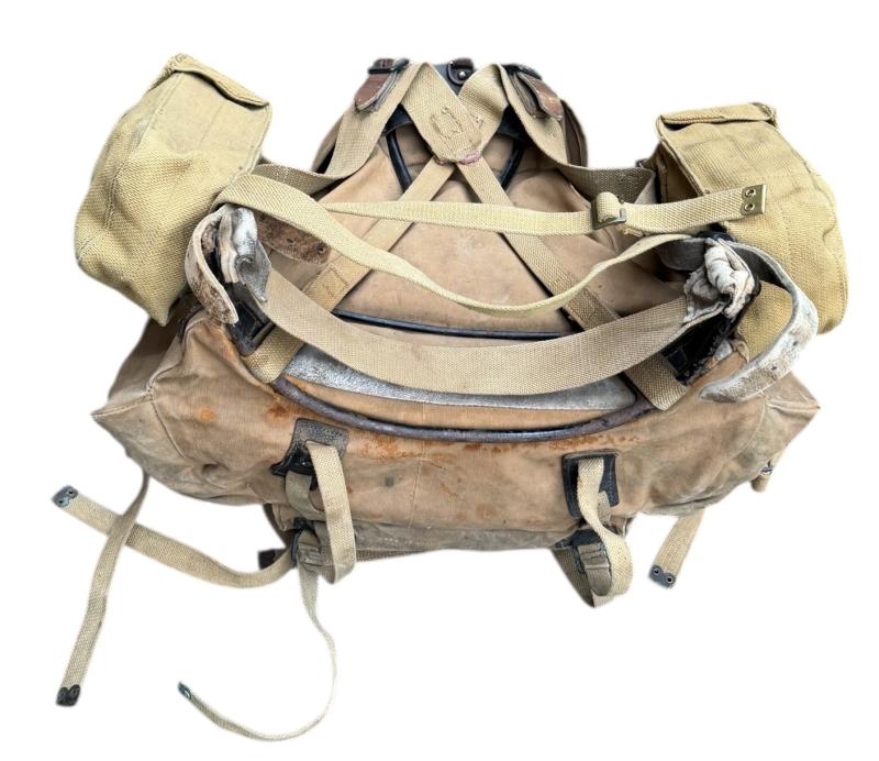 British WW2 Commando/Airborne Bergen Backpack with Brengun Magazine Pouches