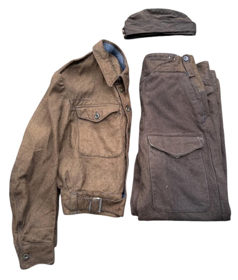 British WW2 Battle Dress, Cap & Trousers for German and Italian POW’s in the UK