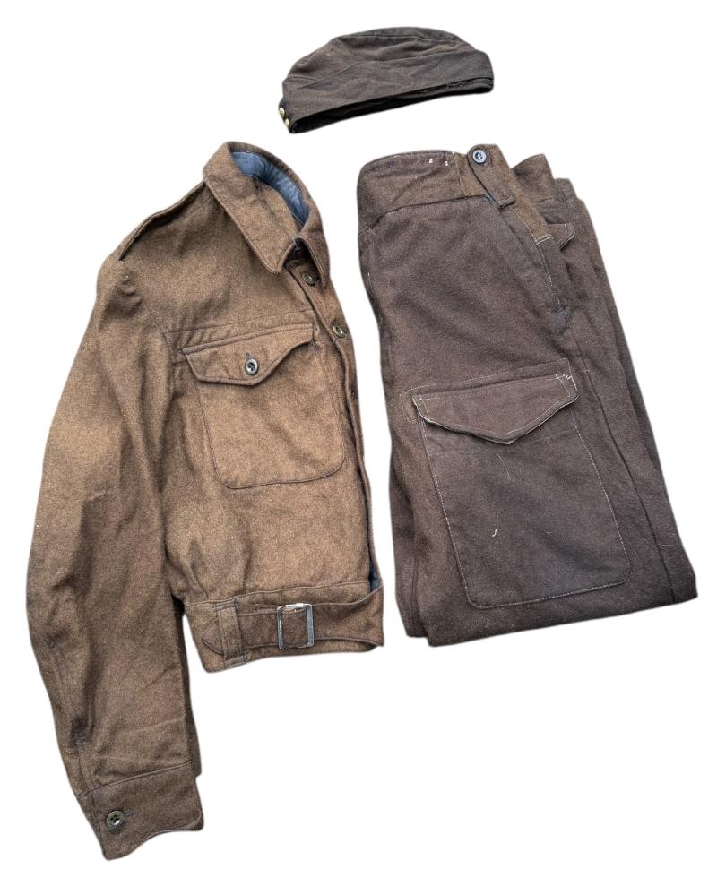 British WW2 Battle Dress, Cap & Trousers for German and Italian POW’s in the UK