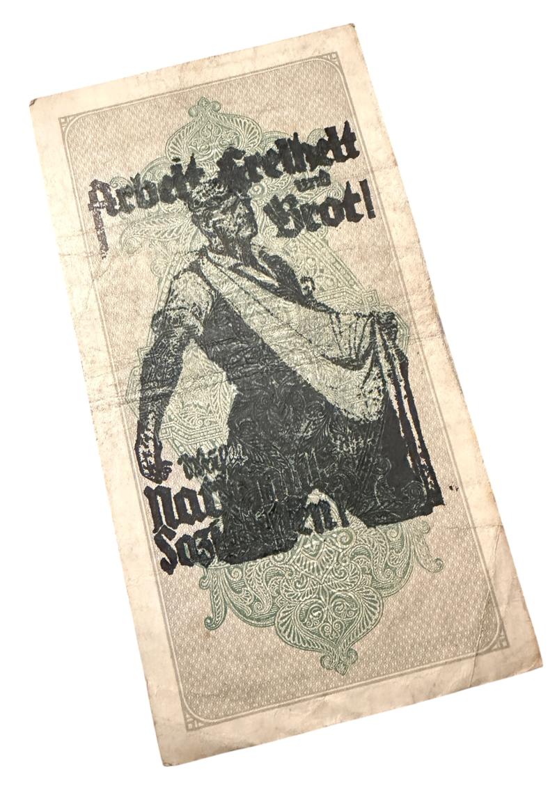 Third Reich Hate Banknote (Nazi Propaganda)