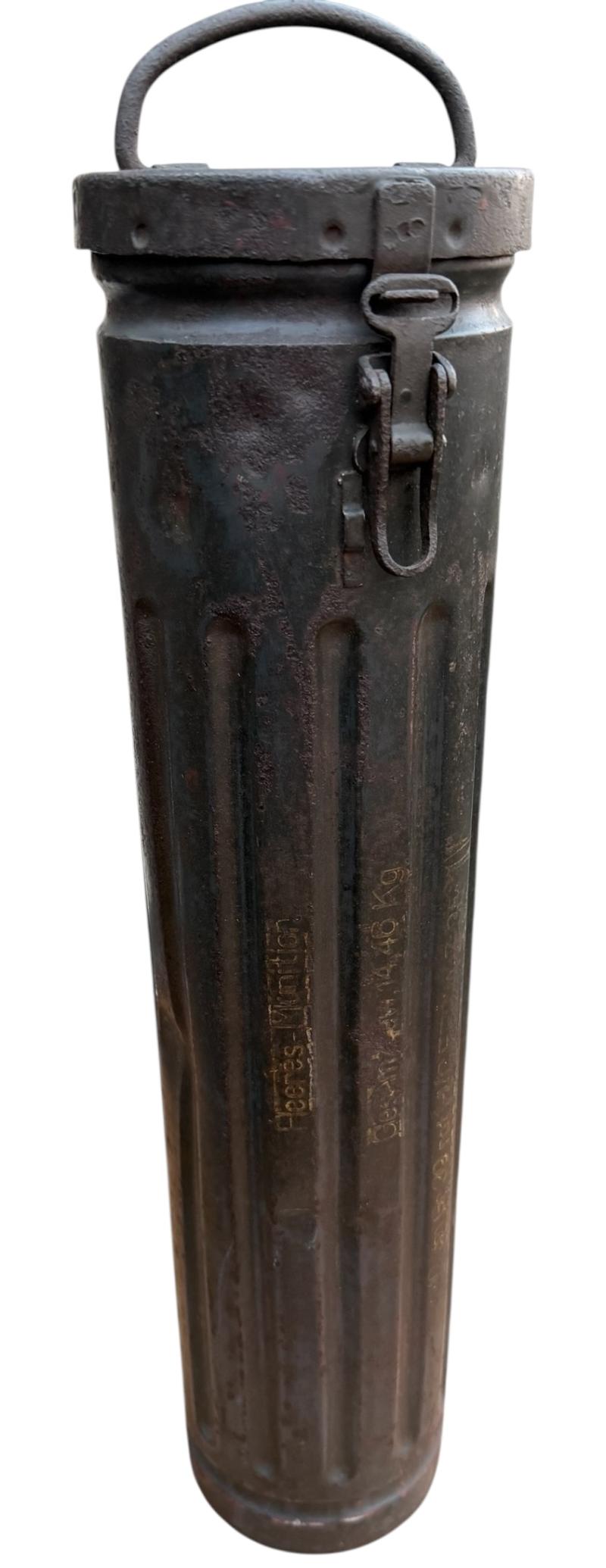 Wehrmacht metal 10cm Grenade Transport Container