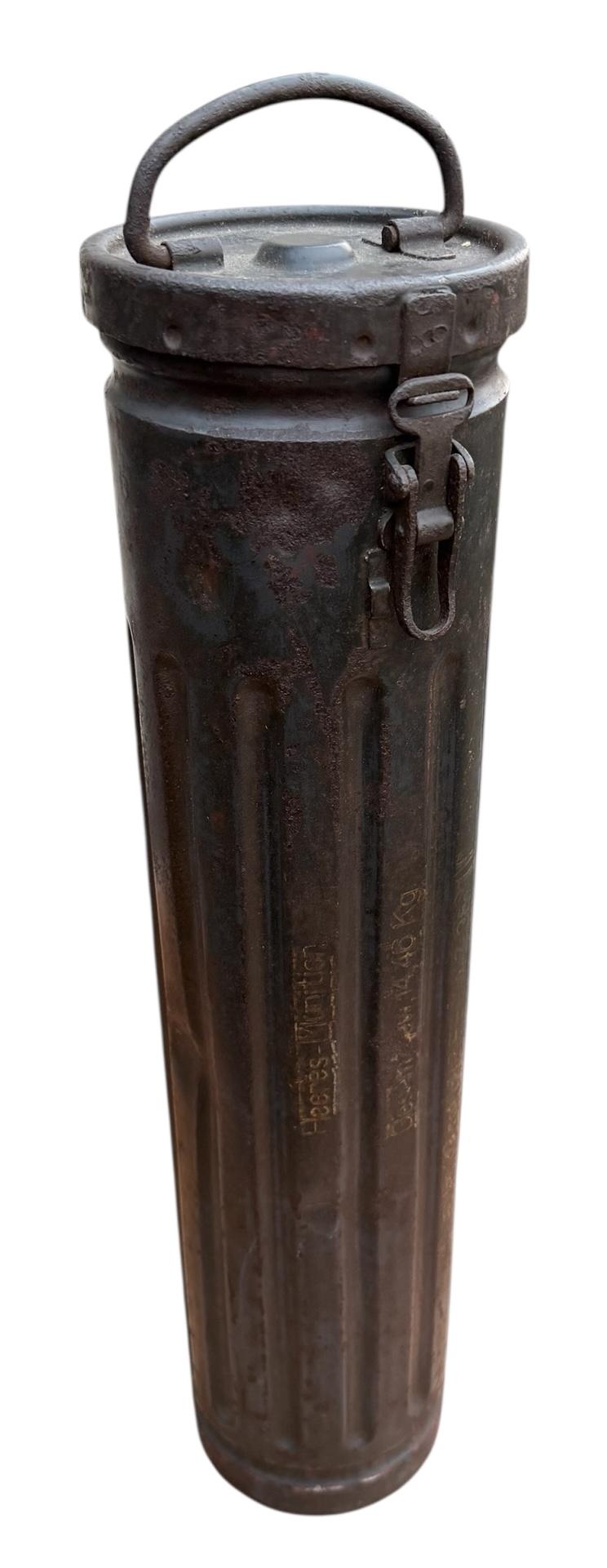 Wehrmacht metal 10cm Grenade Transport Container