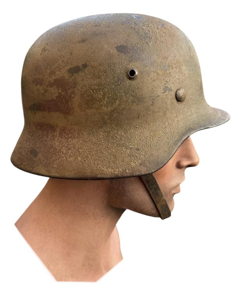 Wehrmacht M40 sawdust Camo Helmet