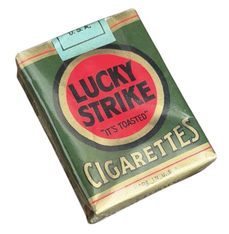 US WW2 Lucky Strike Cigarettes in early green package
