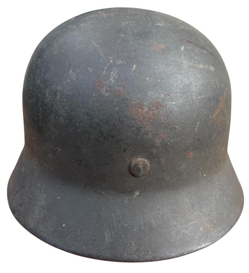 Wehrmacht M40 SD Shrapnel damage Helmet (KIA)