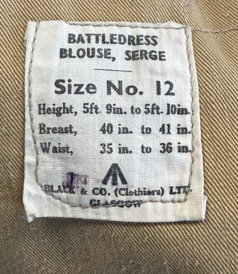 British WW2 40 Pattern Battle Dress Tunic