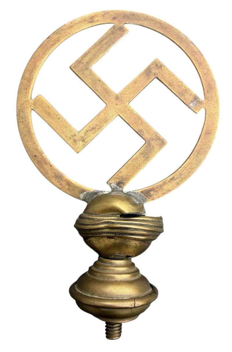 SA/NSDAP related Swastika Flag Pole Top