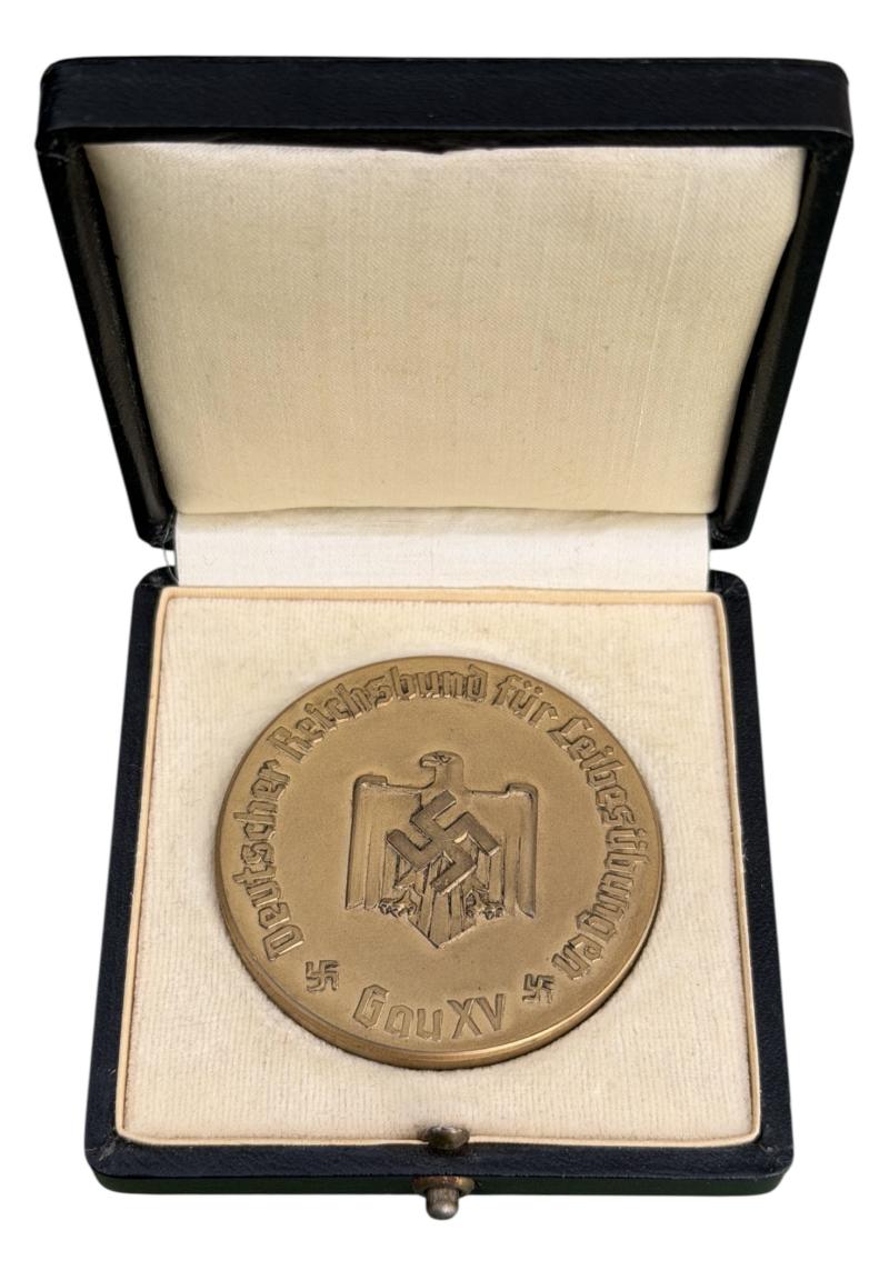 Third Reich Sports Award Coin/Plaque in Case N.S.R.L.