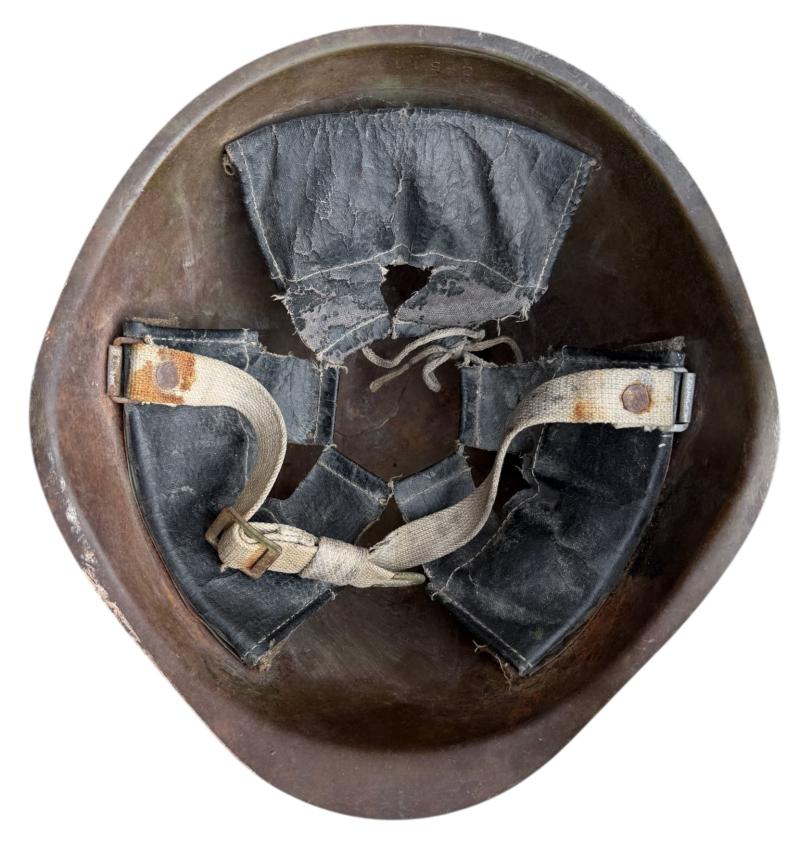 Soviet WW2 SSH40 Helmet with combat damage
