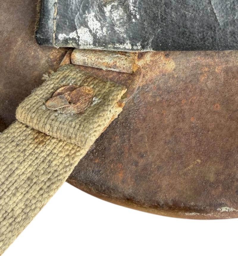 Soviet WW2 SSH40 Helmet with combat damage