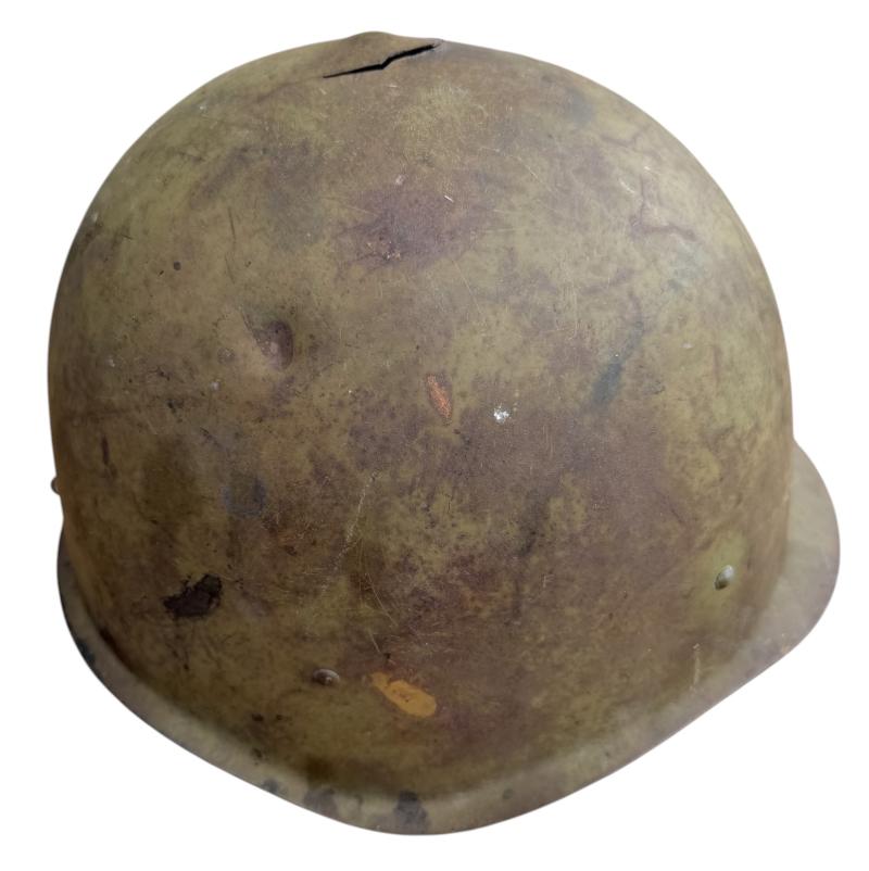 Soviet WW2 SSH40 Helmet with combat damage