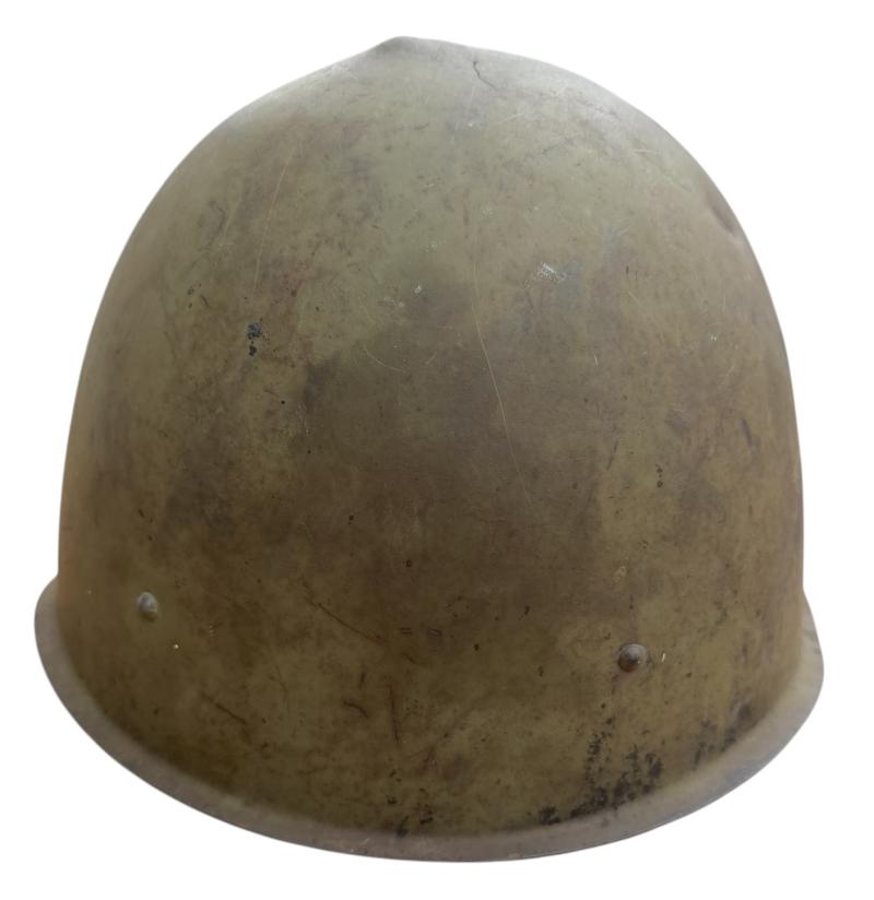 Soviet WW2 SSH40 Helmet with combat damage