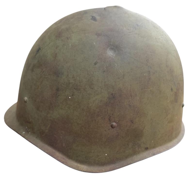 Soviet WW2 SSH40 Helmet with combat damage