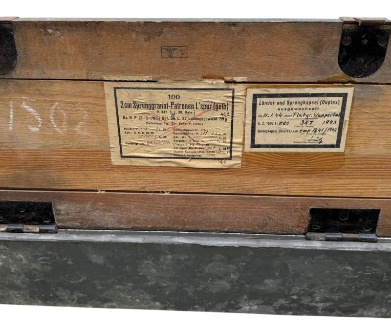 Wehrmacht/Luftwaffe 2cm Flak Gr. Case (1500 Treibpatronnen)