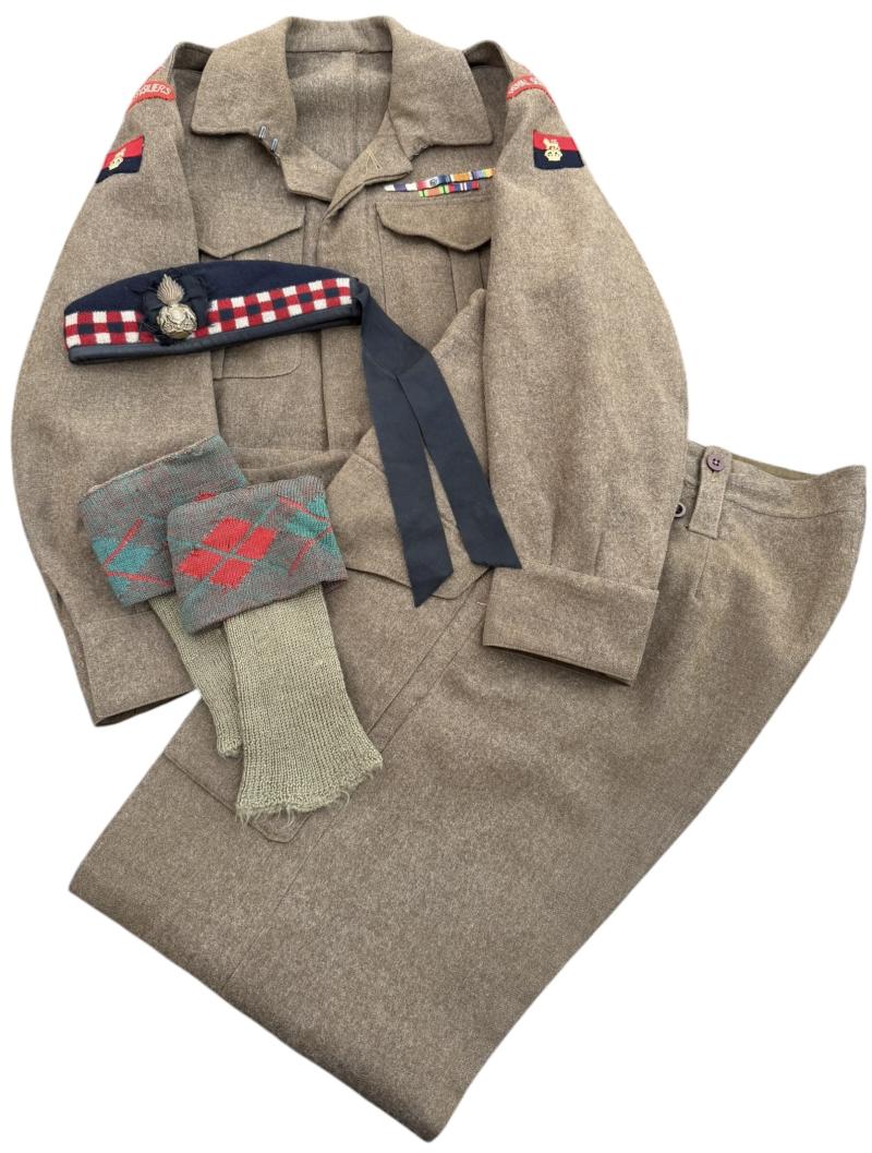 British WW2 Officers Battle Dress Royal Scots Fusiliers