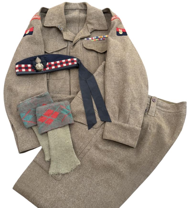 British WW2 Officers Battle Dress Royal Scots Fusiliers