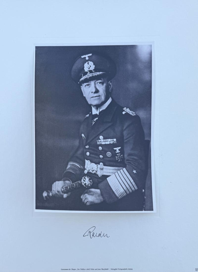 Portrait Photo Grossadmiral Erich Reader