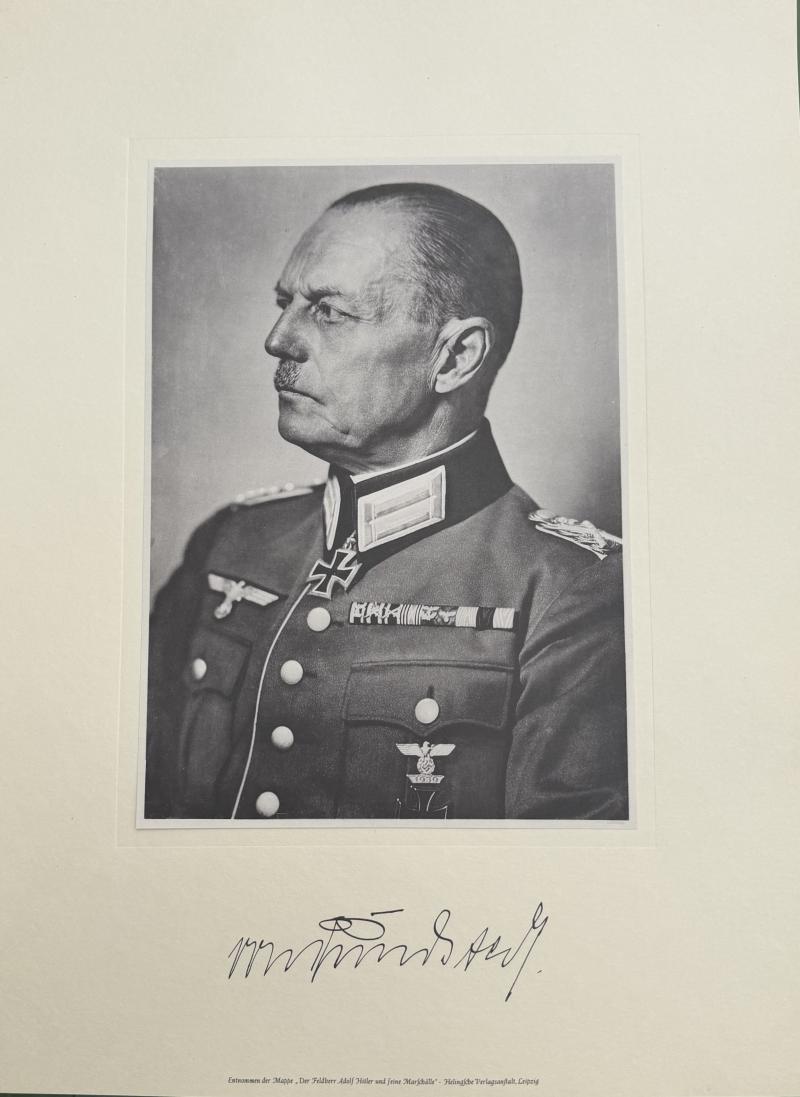 Portrait Photo Generalfeldmarschall Gerd Von Rundtstedt