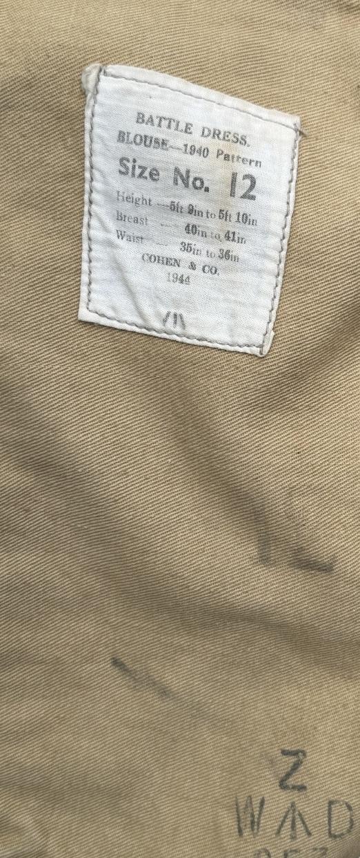 British WW2 P40 Battle Dress Tunic