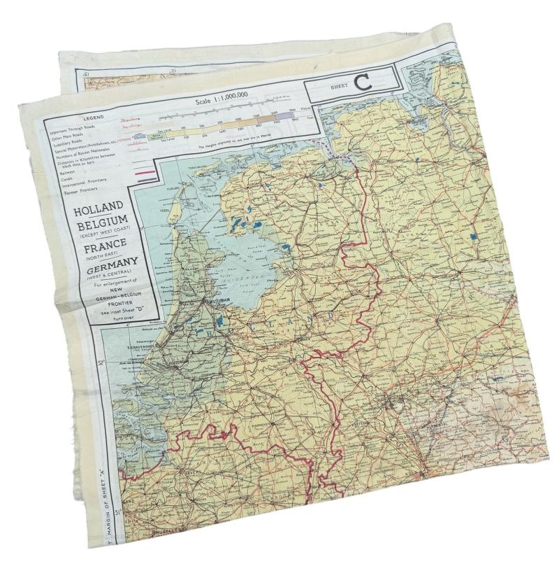 British/US WW2 Silk Escape Map