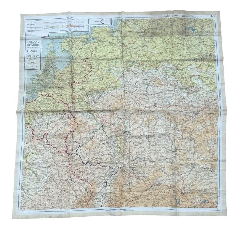 British/US WW2 Silk Escape Map