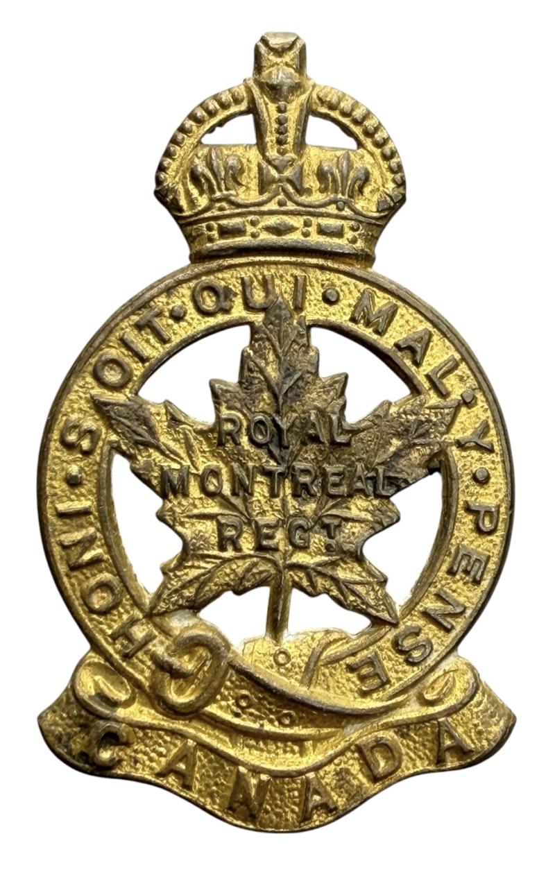 Canadian WW1/WW2 Royal Montreal Regiment Cap Badge