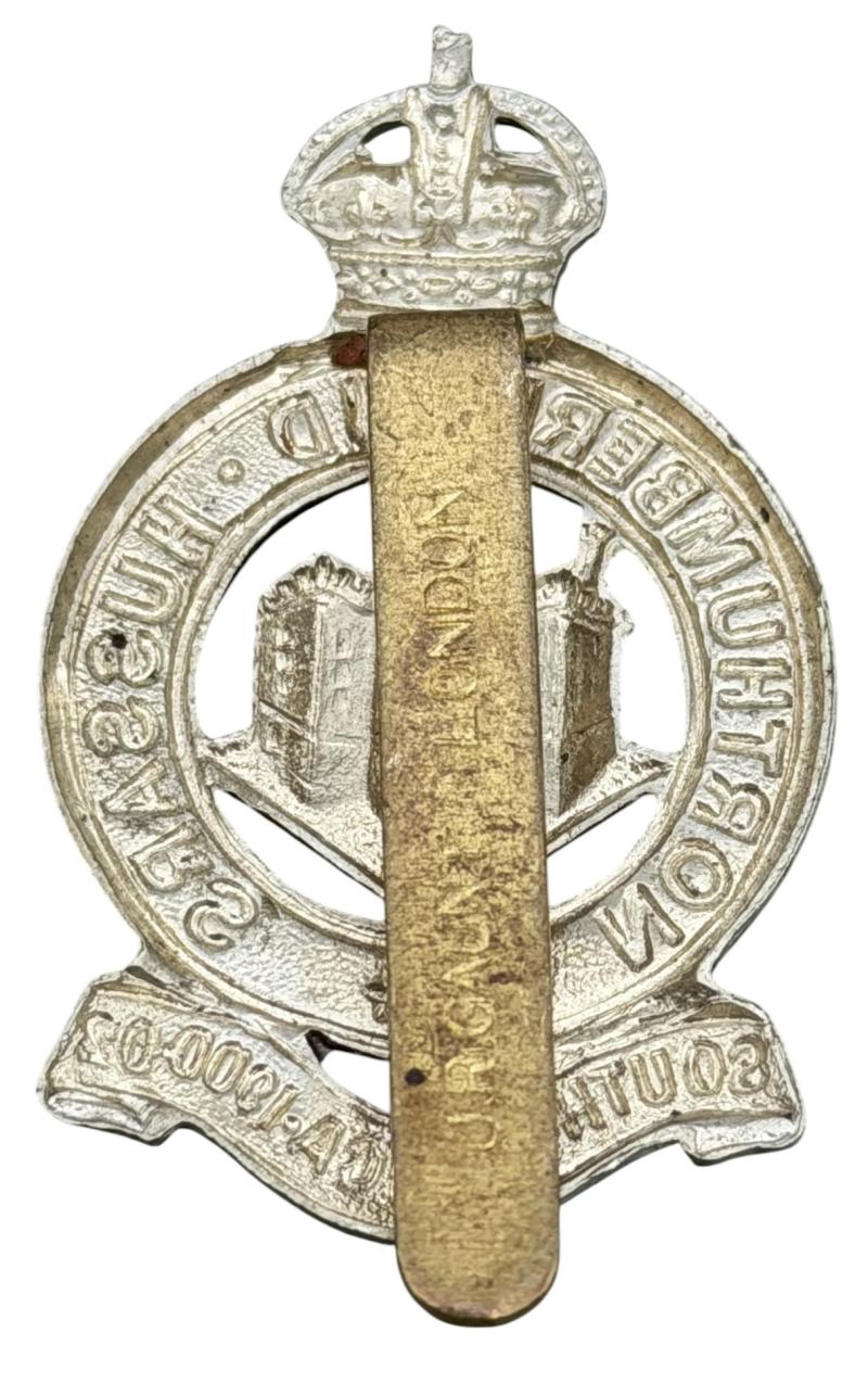 British WW2 Northhumberland Hussars Cap Badge